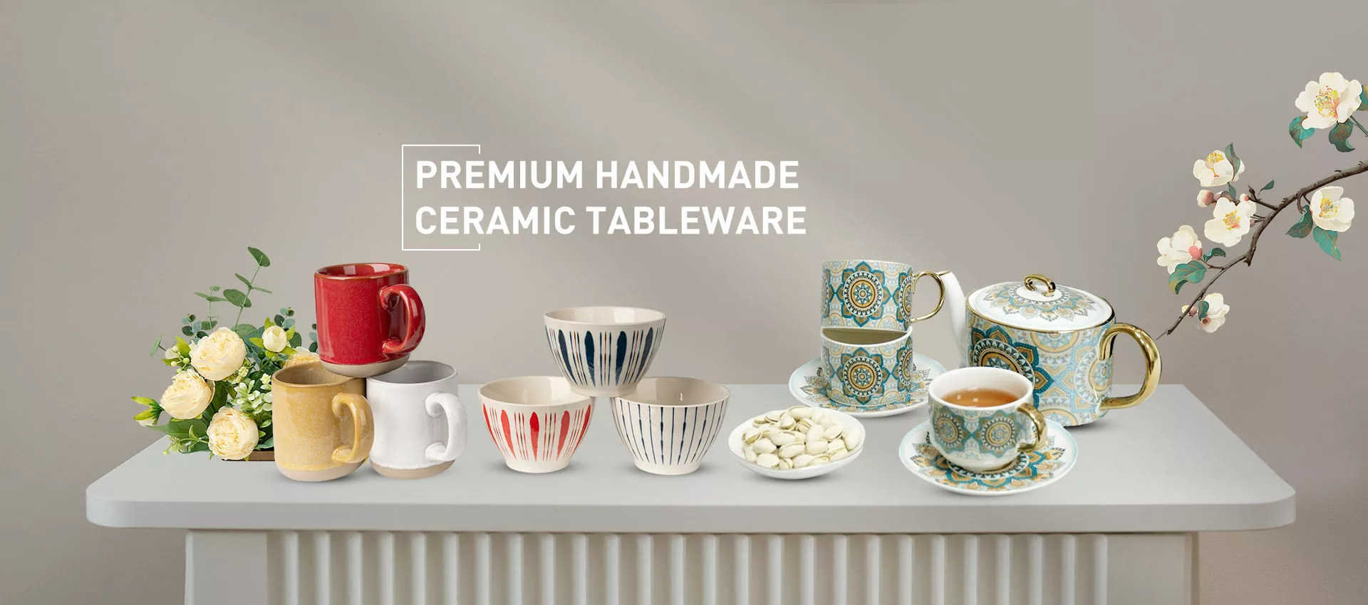 Tavoli in ceramica realizzati a mano premium