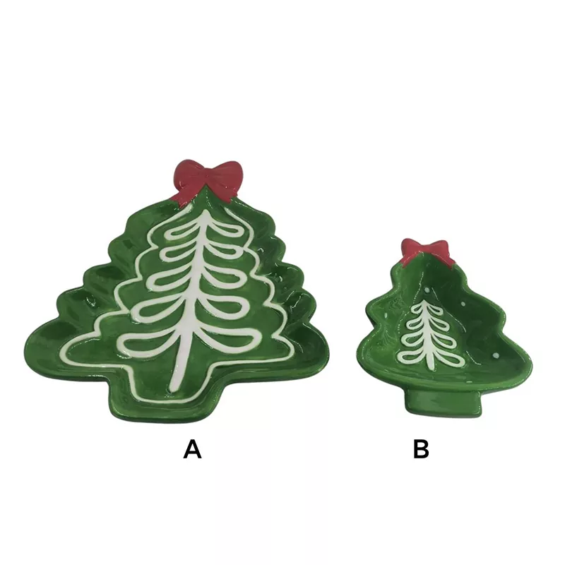 Regalo di festa dipinto a mano con piatto per albero di Natale