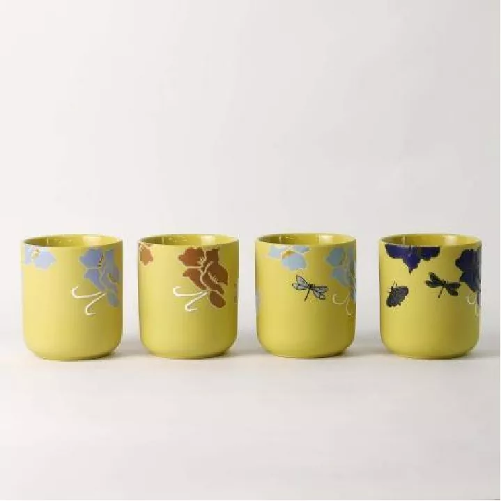 Portacandele artistico dipinto a mano sussurro floreale