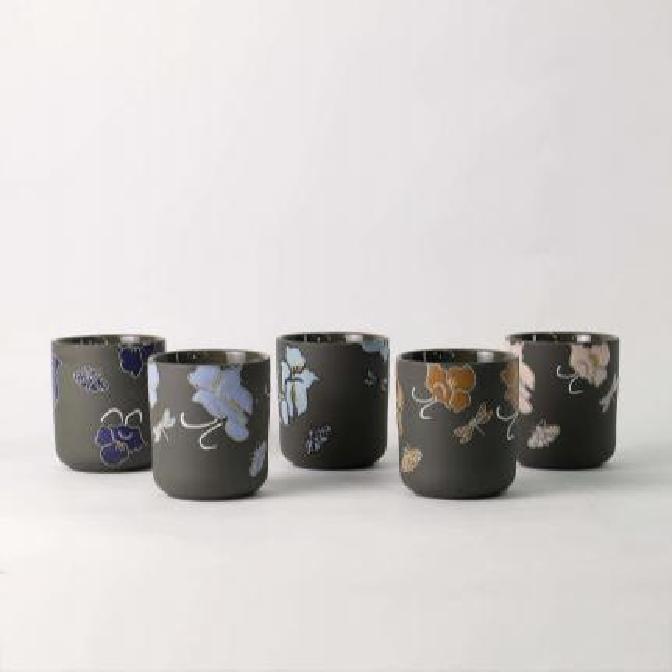 Floral Whisper Hand Painted Art Candleholder