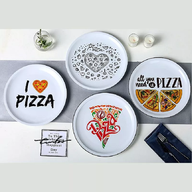 Set di piatti in ceramica a tema pizza